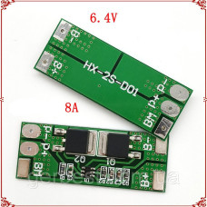 BMS Контроллер заряда/разряда, Плата защиты 2S LifePO4  7.2...8.4 V 8A 