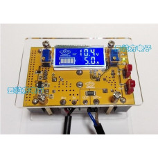 DC-DC Понижающий преобразователь c ЖК-дисплеем, IN 7-40V / OUT 1.5-35V, рег. CC/CV 10A + Корпус