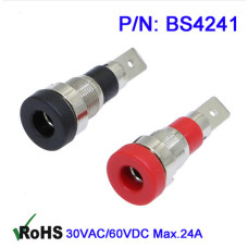 Гніздо, термінал, розетка для бананів (латунь) 4mm BS4241