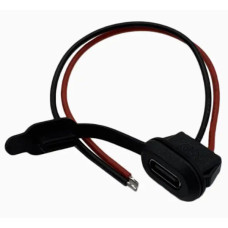 Роз'єм USB  type-C "мама" врізний з защіпками для фіксації + заглушка
