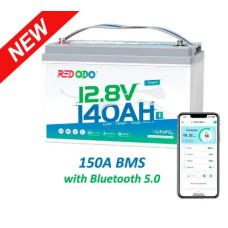 Литий-железо-фосфатный аккумулятор Lifepo4 Redo аккумуляторная батарея 12V 140Ah Bluetooth