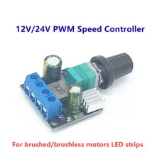 ШИМ (PWM) регулятор,оборотов, скорости мотора, диммер LED ленты DC 12-24V 3.5А