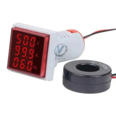 AC Цифровой Вольтметр/амперметр/частотомер переменного тока LED AC 60-500V 100A червоний