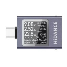 USB тестер тока, напряжения, емкости, Type-C, Hidance HDC-085C