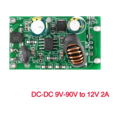 DC-DC высоковольтный понижающий преобразователь, IN 16-90V / OUT 12V 2A