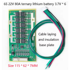 BMS Контроллер, плата защиты 6S li-Ion 22V 80A