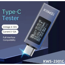 USB-тестер для измерения ёмкости,тока,времени 4-30V 12A KOWSI KWS-2301C