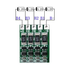 Плата балансировки аккумуляторов 4S LiFePO4, 14.4V / 58 mA