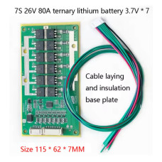 BMS Контроллер, плата защиты 7S li-Ion 26V 80A