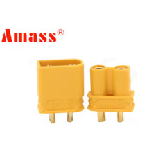 Силовий Роз'єм,штекер тато-мама Amass XT30U, 30A Original жовтий