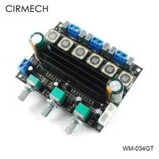 WM-034GT HI-FI Аудіопідсилювач 2.1 2x50w+100W super bass на базі TPA3116 D клас саб 4-8 Ом 10-25V