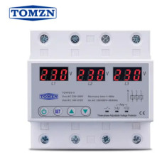Реле напруги з контролем струму 3-фазний TOMZN 380V 63A (TOVPD3-II)