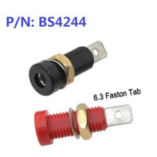 Гніздо,термінал, розетка для бананів (латунь) 4 mm BS4244