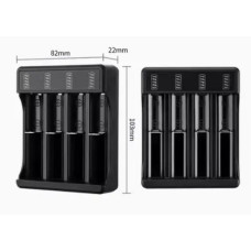 Зарядное устройство Li-ion 4.2v 4 x 10440 / 14500 / 14650 / 16340 / 16650 / 18350 / 18500 / 18650 type-C
