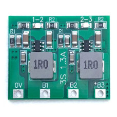 Плата активной (индуктиной) балансировки аккумуляторов  LiFePO4/Li-ion 3s 1.3A