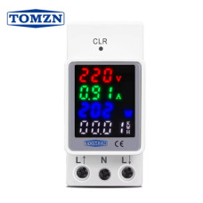 Ваттметр TOMZN TOVA2-100 (Измеритель Напряжения,Тока,Мощности) AC160-275V 100A (RGBW)