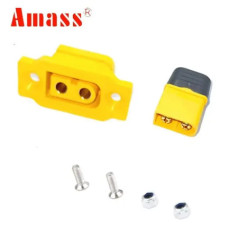Силові роз'єми XT60H-M + XT60E-F Amass 60A жовтий, без заглушки