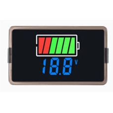 Универсальный индикатор заряда (li-ion/LiFePO4/Pb) с вольтметром 8-100V DC синий