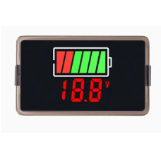 Универсальный индикатор заряда (li-ion/LiFePO4/Pb) с вольтметром 8-100V DC красный
