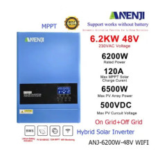 Гібридний інвертор Anenji ANJ-6200W 48V Wi-Fi 6.2 кВт з Wi-FI