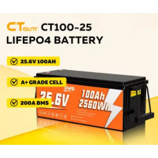 Літій-залізо-фосфатний акумулятор Lifepo4 CTOLITY акумуляторна батарея 25.6V 100Ah 2560Wh (DALY BMS Bluetooth)