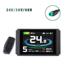 Кольоровий дисплей для контролера Kunteng KT-LCD8H 24/36/48V, WP NEW v.2