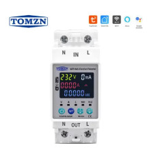 Реле контроля напряжения, тока, нагрузки TOMZN TOMPD-63SW 220V 63A (DIN)  WI-FI / Tuya
